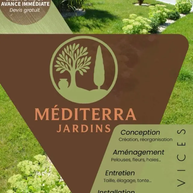 Publication : le flyer Méditerra Jardins et ses services